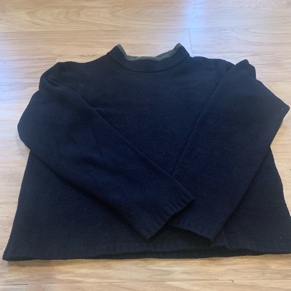 Vintage Columbia High Neck Sweater Size Medium Black and Green